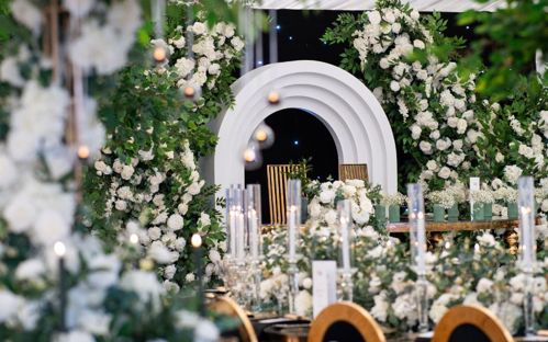 Dark green, black and gold décor in the Grand Pavilion.