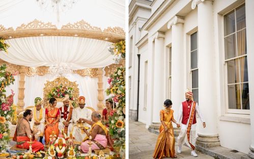 Ratha and Rath walking outside of Hylands House